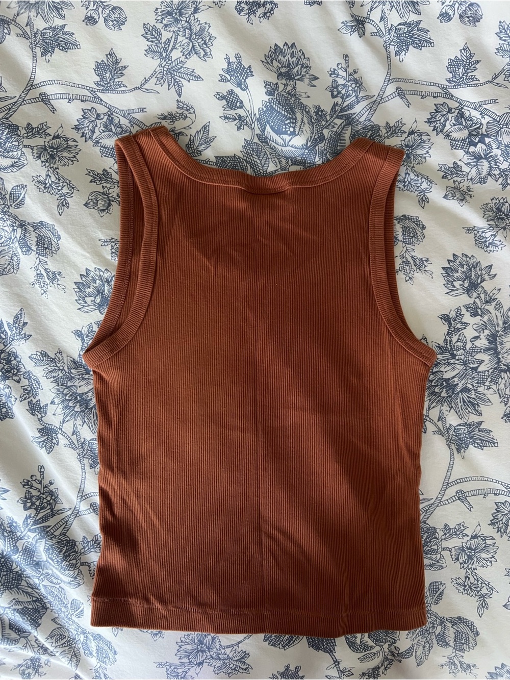 Universal Thread Ribbed Tank Top - Rust Brown - Picture 3 of 3